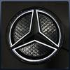 2025 Hot For Mercedes Benz For Mercedes Benz Silver And Black Emblem Front Grille Illuminated Logo Star Badge W176 W246 W205 W21