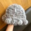Women’s Hat Rabbit Fur Hat - Autumn Winter Warm Thickened Cold-proof Plush Bucket Hat