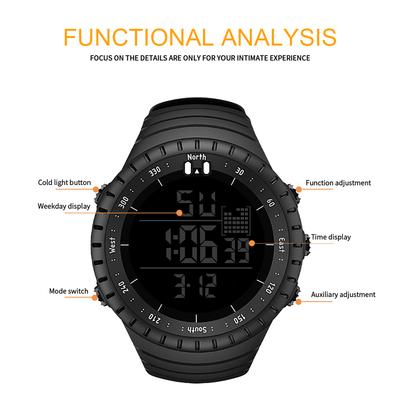 Pánské digitální hodinky SENORS Sportovní hodinky Outdoor voděodolné digitální hodinky LED Electronic Luminous