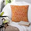 Orange Böhmisch Berber Traditionell Marokkanischer Stil Design Quadratische Kissenhülle Kissenbezug Kissen Überwurf für Zuhause Schlafzimmer