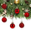 24 Pcs 3CM Multi Christmas Tree Baubles Balls - Xmas Hanging Ornament Decor - Christmas Decoration Items and Gifts