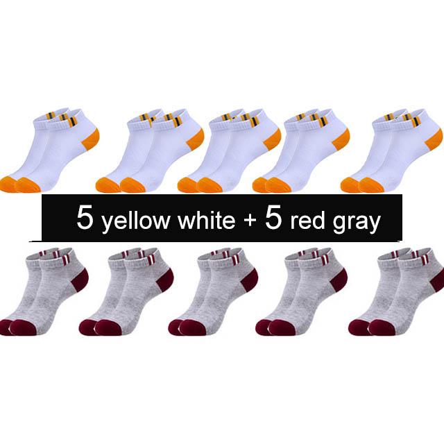 10 Pairs New Spring Summer Cotton Socks Boat Mesh Breathable Men's Short Ankle Socks High Quality Casual Sports Male Sokken Gift
