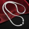 New 6mm Fashion Side Chain Men's Snake Bone Chain Necklace Pendant