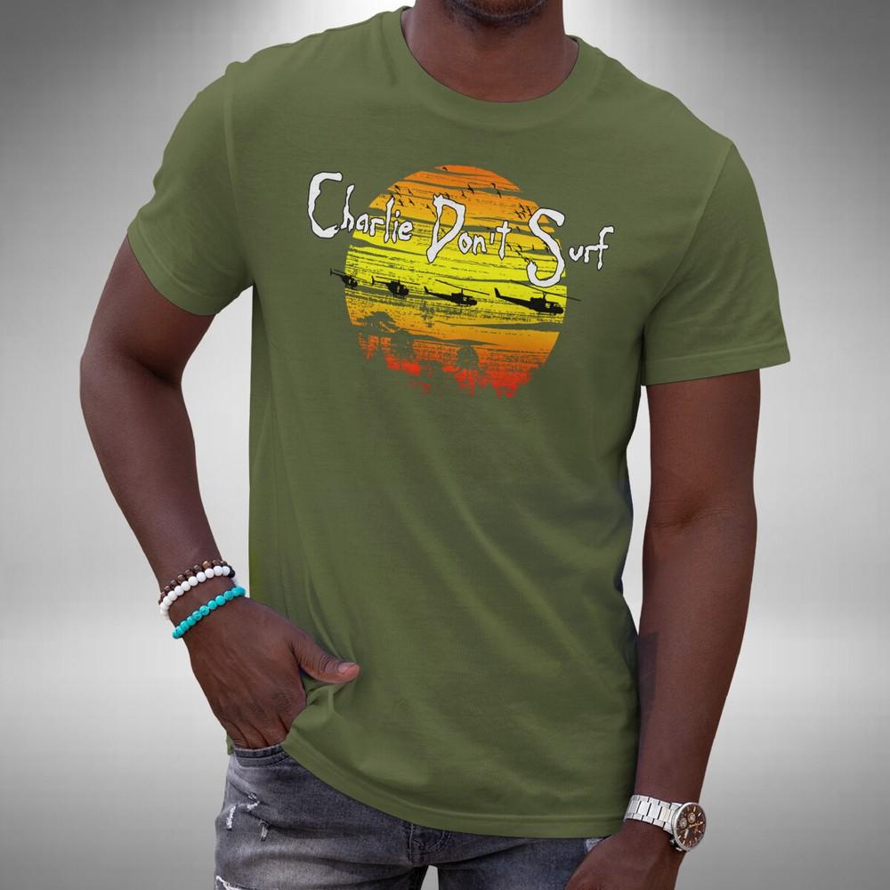 

Charlie Don t Surf T-Shirt Apocalypse Now Inspired Classic Movie Small to 5XL M