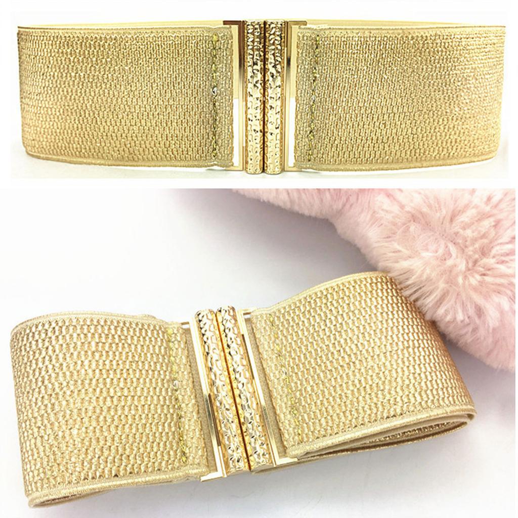 2pcs Elastic Stretch Wide Waist Belt Fashionable Women Waistband Adjustable Belt for Parties and Event