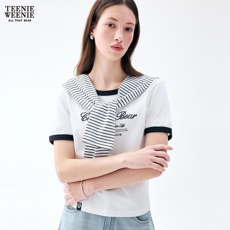 Teenie Weenie Little Bear Letter Women's T-shirt
