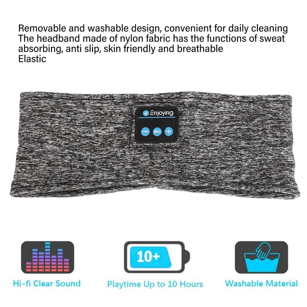 Lightweight Music Headband for Sports and Music (Heather Gray)