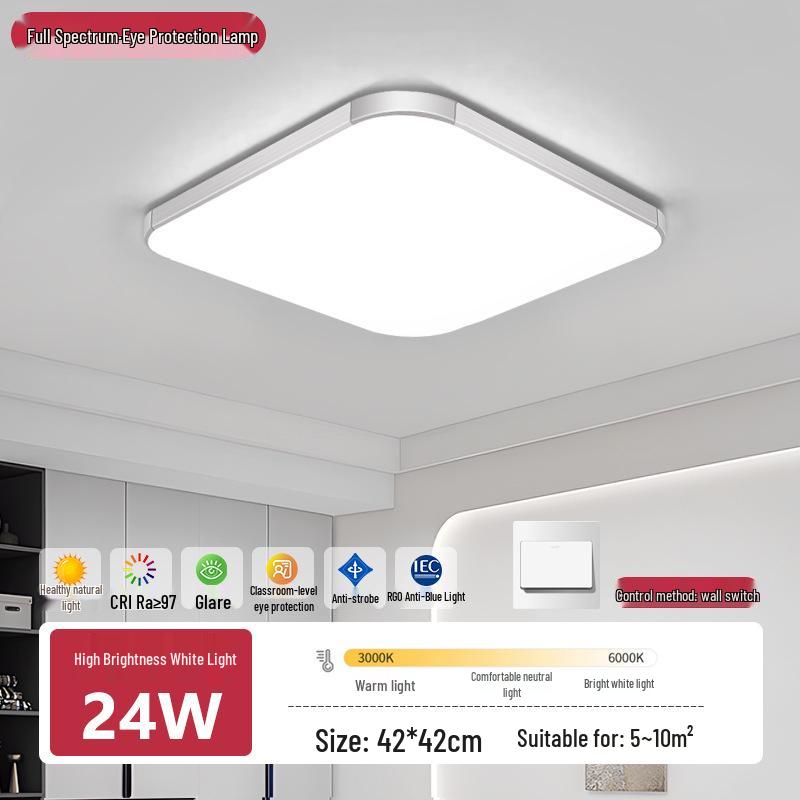 

Полноспектральный светодиодный прямоугольный потолочный светильник - Современный для гостиной, спальни, столовой, кабинета