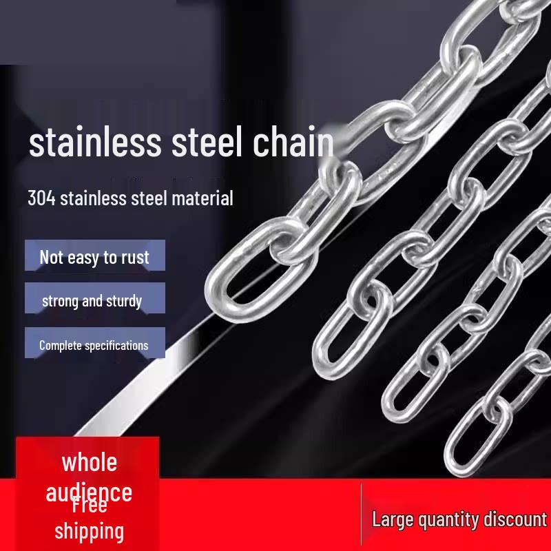 304 Stainless Steel 6mm Long Link Chain