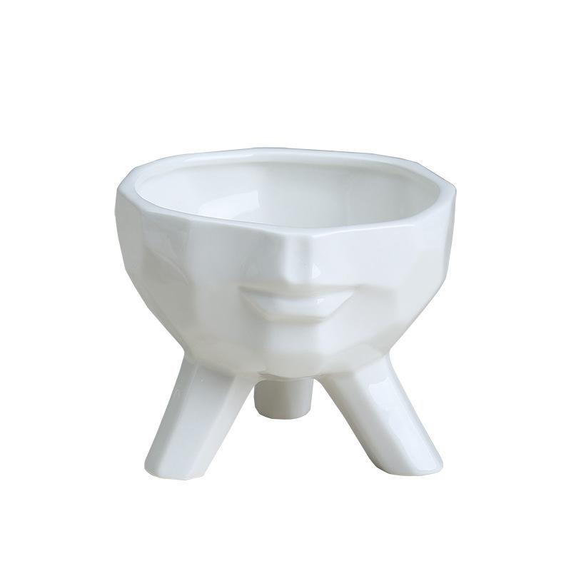 Simple And Creative White Succulent Flower Pot, Home Gardening Plant Ceramic Flower Pot Container