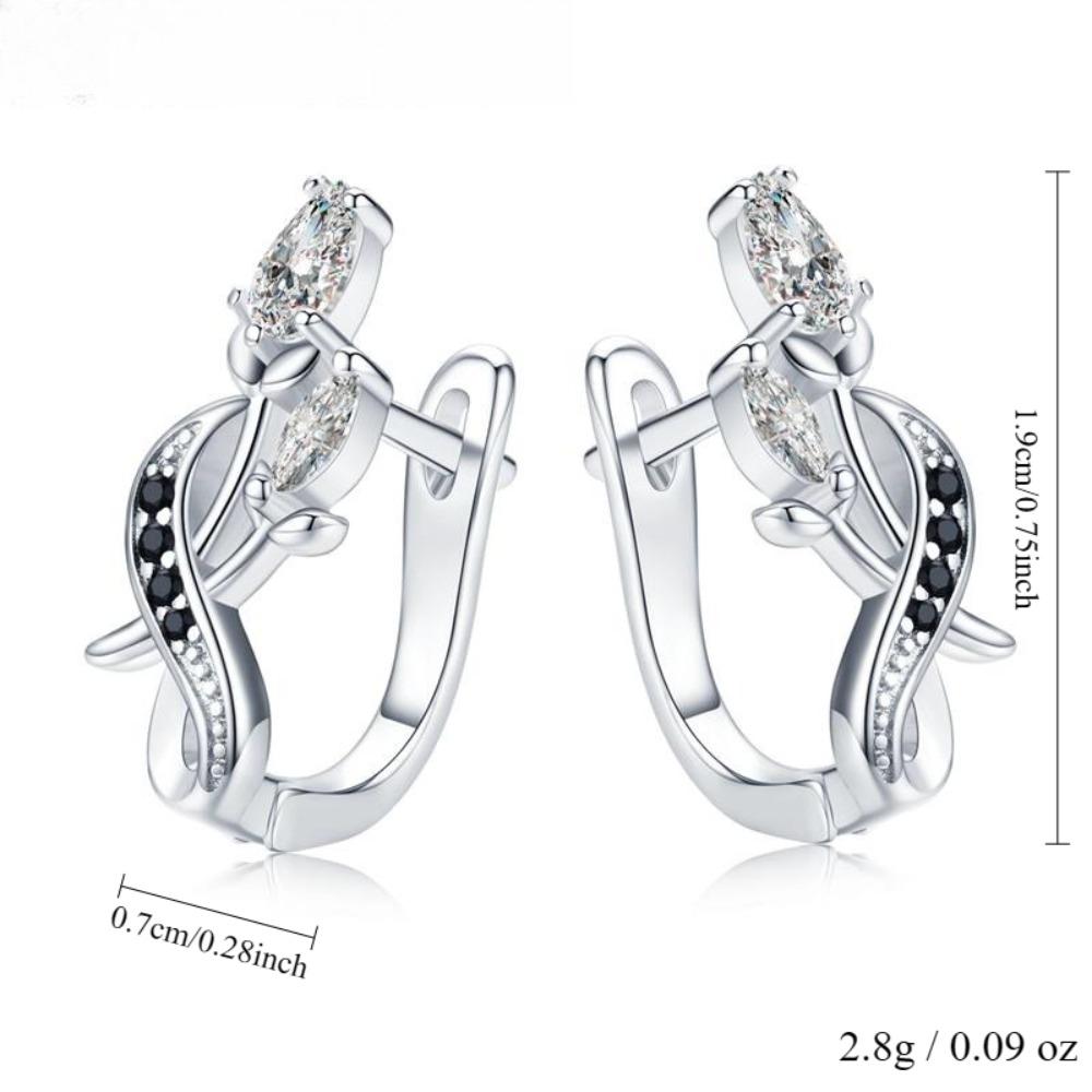 Floral Inspired Copper Earrings with Mixed Stone Design