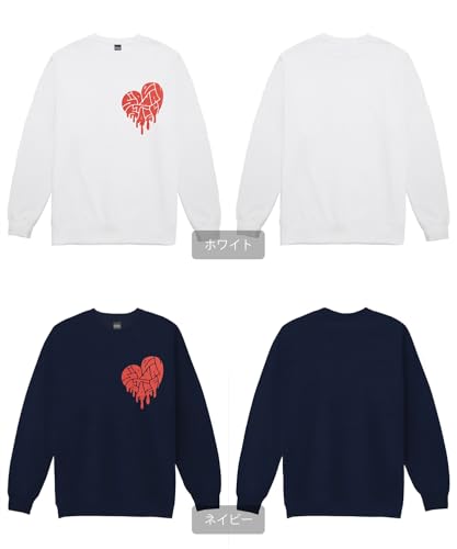 [IMPROVES] [SIDEWAYSTANCE] Drip Logo Heart Fleece Sweatshirt