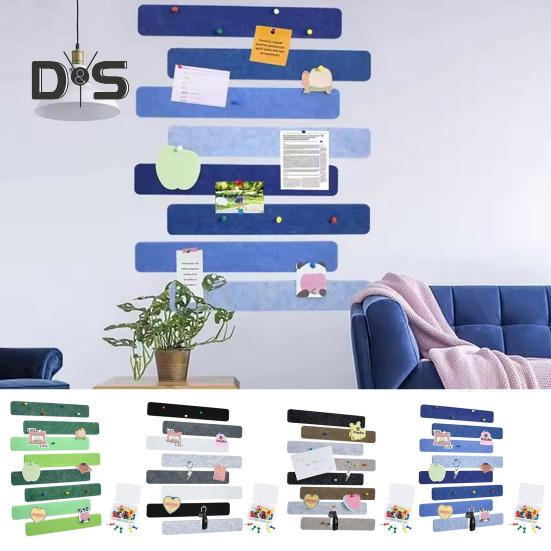 8 stk Filt Meldingstripe Selvklebende DIY Oppslagstavle Nål 35 Tegnestifter Skole Hjem Veggdekor Klistremerker