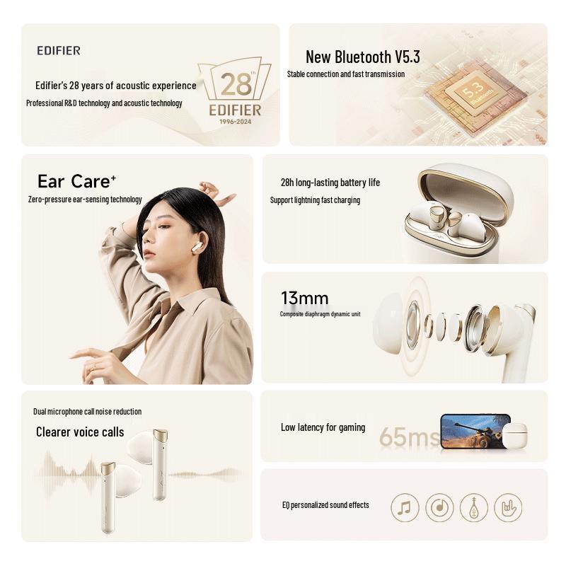 Edifier Huazai Magic Air Semi-in-ear True Wireless Gaming Earbuds