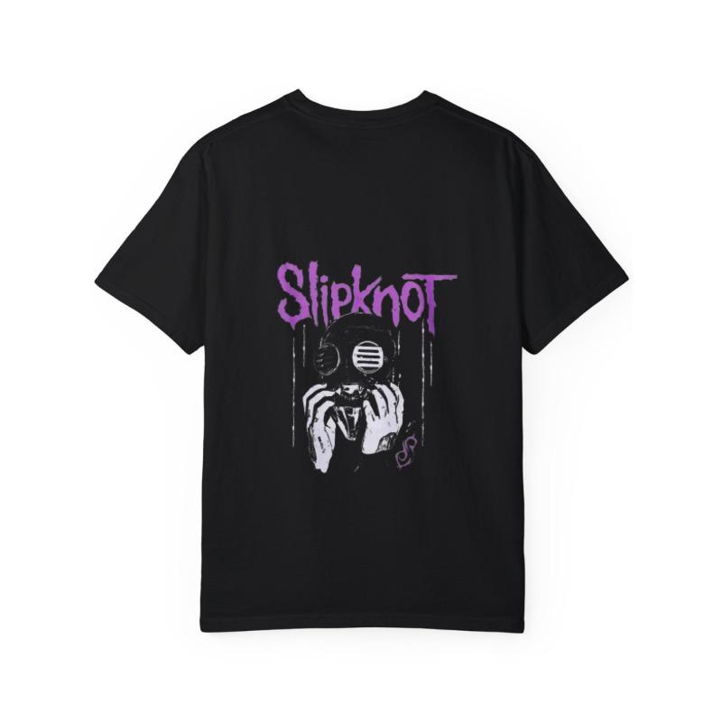 Biała Koszulka Slipknot Logo Zespołu I Grafika z Gazową Maską Unisex Casualowa Odzież Uliczna Top Dla Mężczyzn i Kobiet