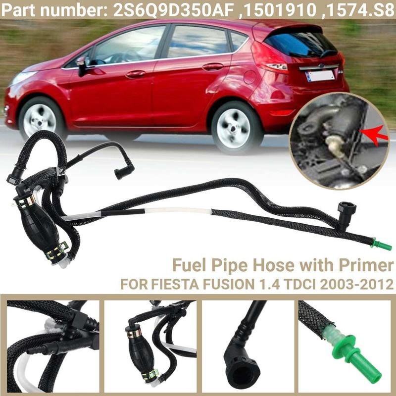 Fuel Pipe Oil Return Tube Fuel Pipe Hose with Primer for Ford Fiesta Fusion 1.4 Tdci 03-12 2S6Q9D350AF 1501910 1574.S8