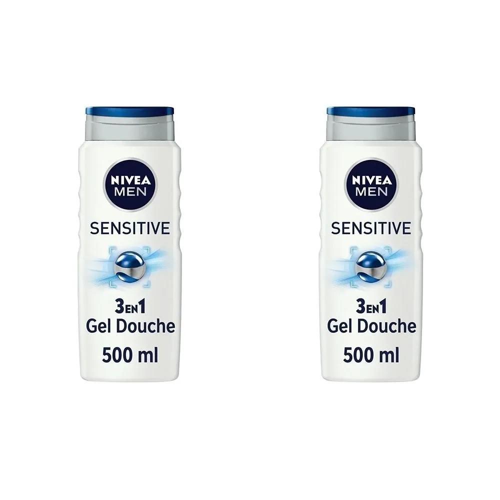 Гель для душа NIVEA 500 мл 2 шт. Sensitive Для мужчин