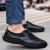 2025 Summer Shoes Men Loafers Mesh Breathable Flat Non-slip Mens Casual Shoes Brand Footwear Plus Size 46 Black Green Blue
