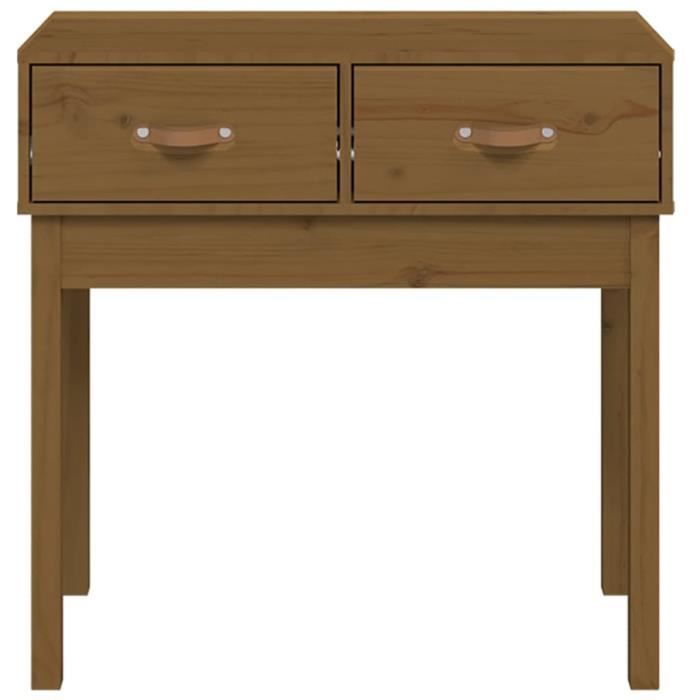 VidaXL Table console Marron miel 76,5x40x75 cm Bois massif de pin 821752