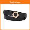 Trendy Pu Leather Waist Belt Women Flower Shaped Alloy Buckle Decoration Outdoor