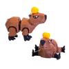 3D-printed Capybara Action Figures Articulated Movable Capibala Figurines Creative Animal Ornaments Home Decors Christmas Gift