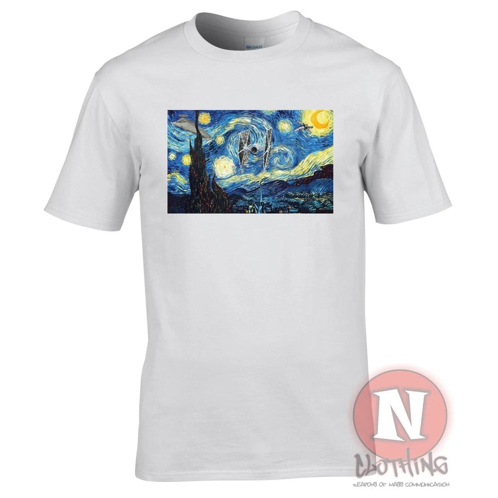Van Gogh Starry Night Tie Fighter TShirt Aesthetic Classic Art Tshirt Tee S