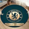 Chelsea F Custom Name Round Area Rug,Carpet Rug for Living Room Bedroom Sofa Playroom Decor,Non-slip Floor Mat