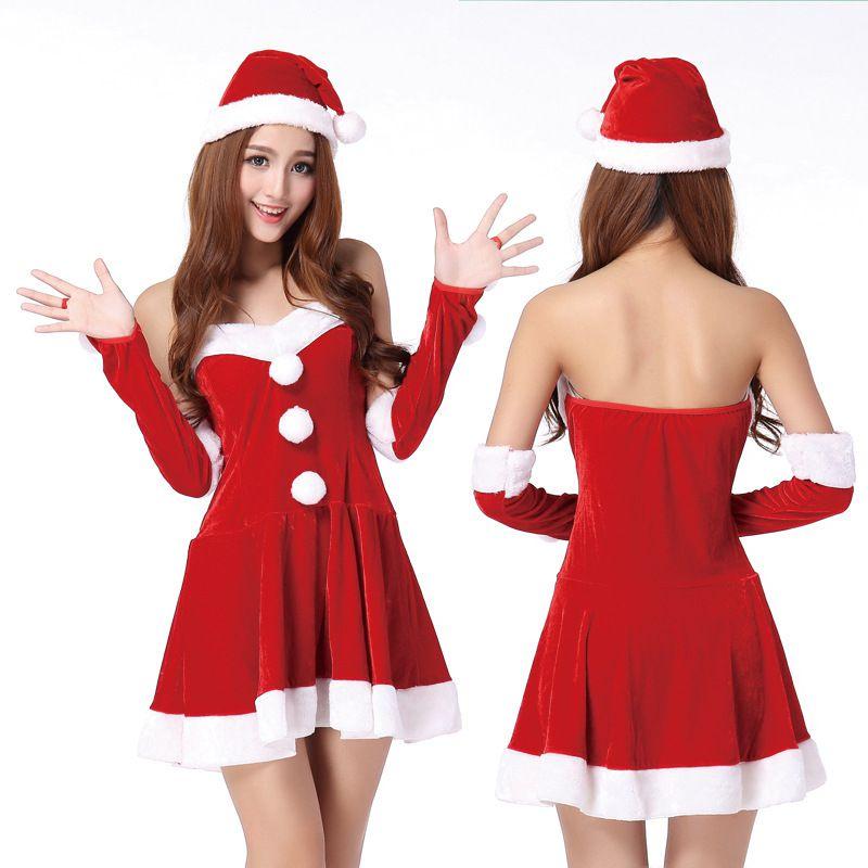 Classic Women Santa Claus Christmas Costume Timeless Design For Holiday Celebrations