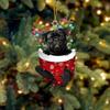Festival Dog Hanging Charm Acrylic Dog Pendant Christmas Decoration Hanging Dog Ornament for Tree Adornment