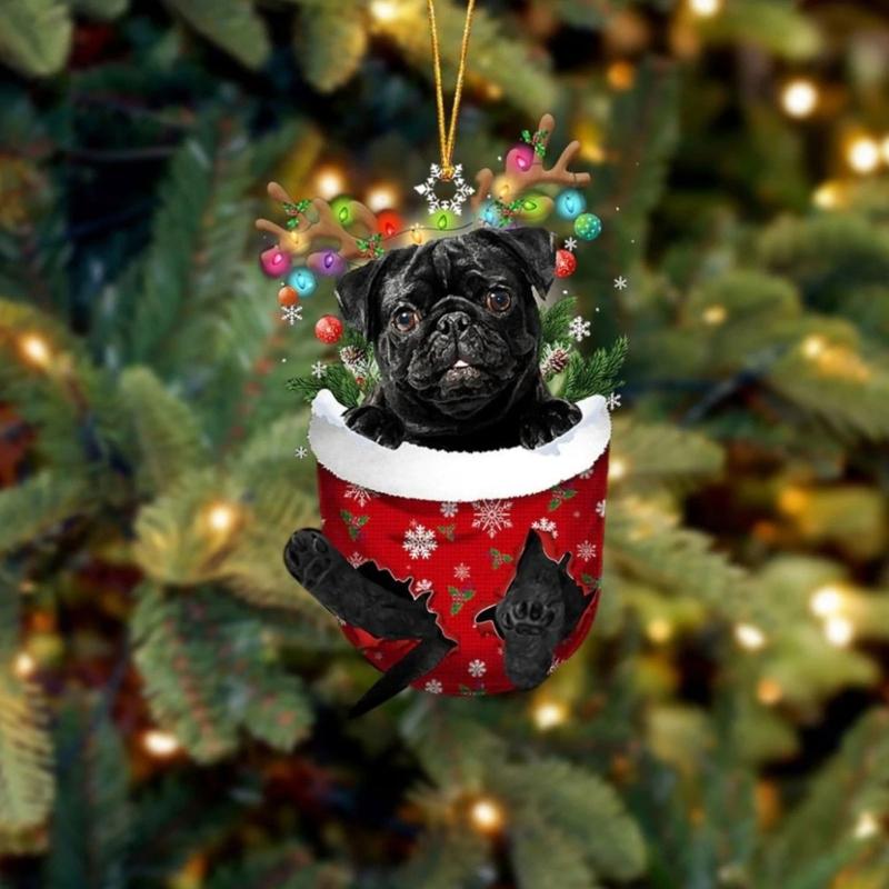 Festival Dog Hanging Charm Acrylic Dog Pendant Christmas Decoration Hanging Dog Ornament for Tree Adornment