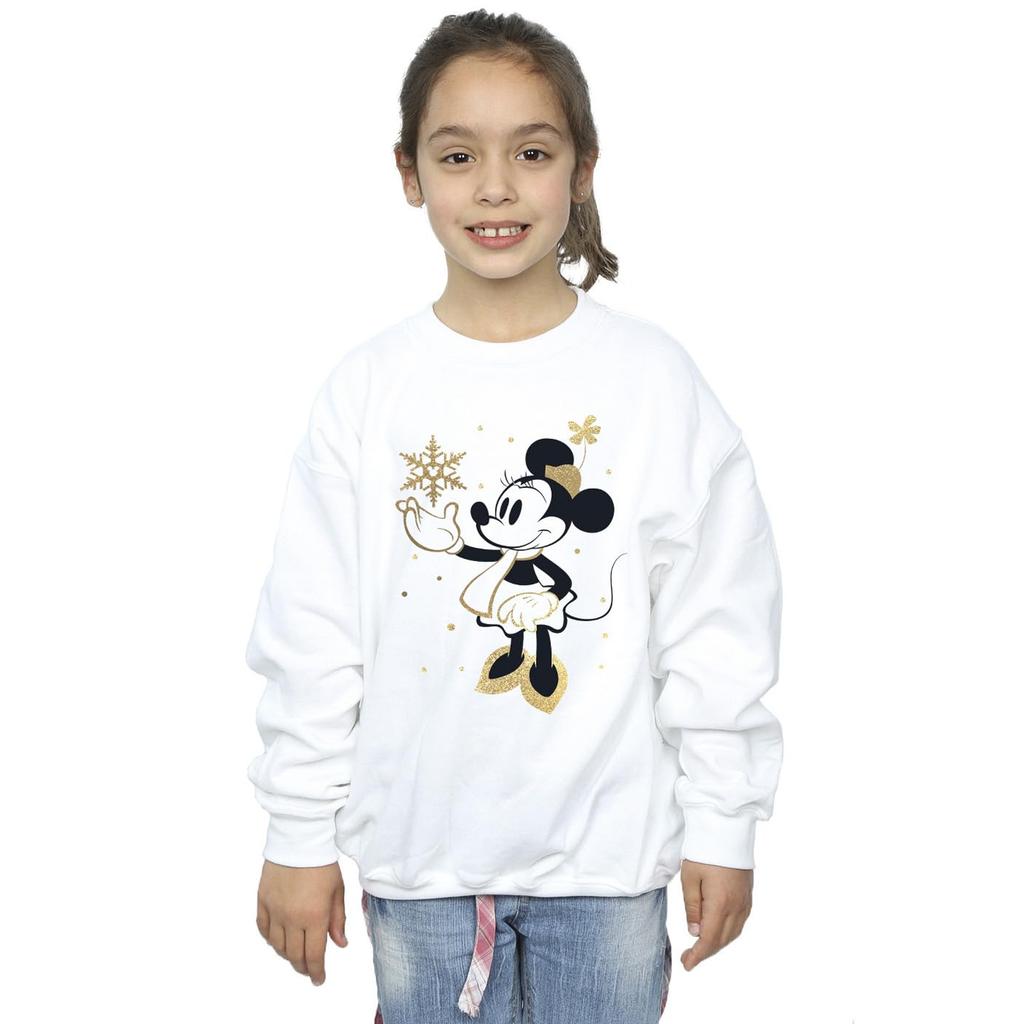 Disney Girls Minnie Mouse Snowflake Sweatshirt