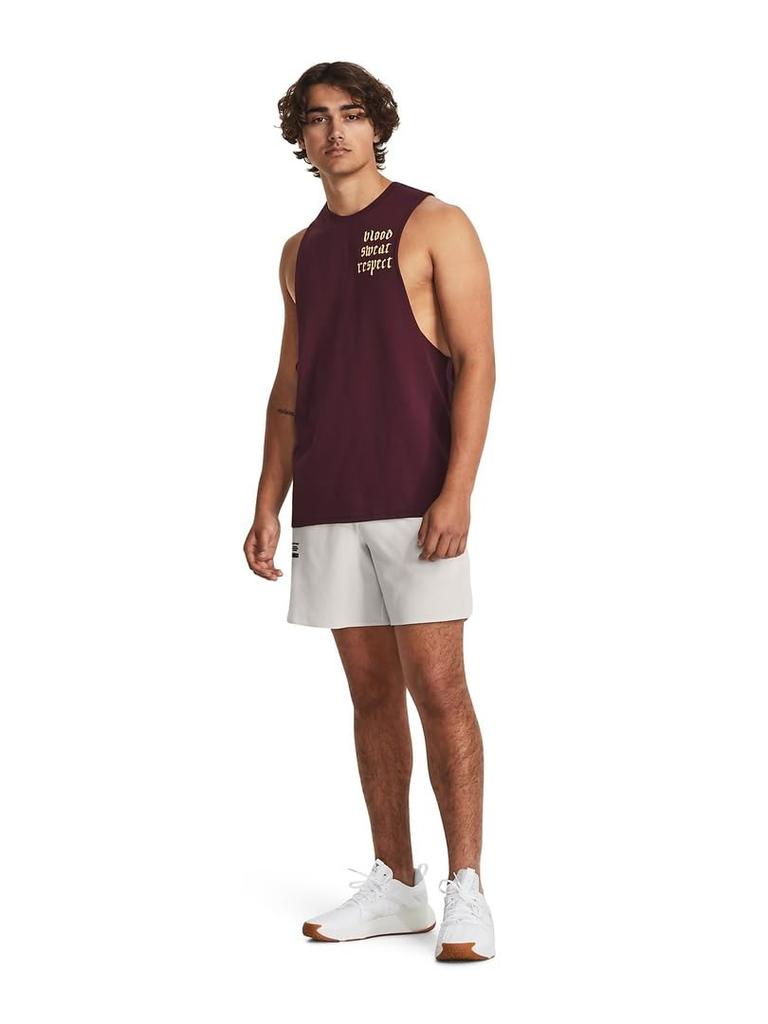 UA PJT ROCK LC BSR TANK Dark Maroon Mesa Yellow XXL [Under Armour]