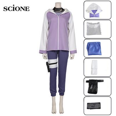 Updated 6pcs Scione Anime Updated Hinata Cosplay Costume Hyuga 2nd Generation Full Combo Set Cosplay Costume Sportswear