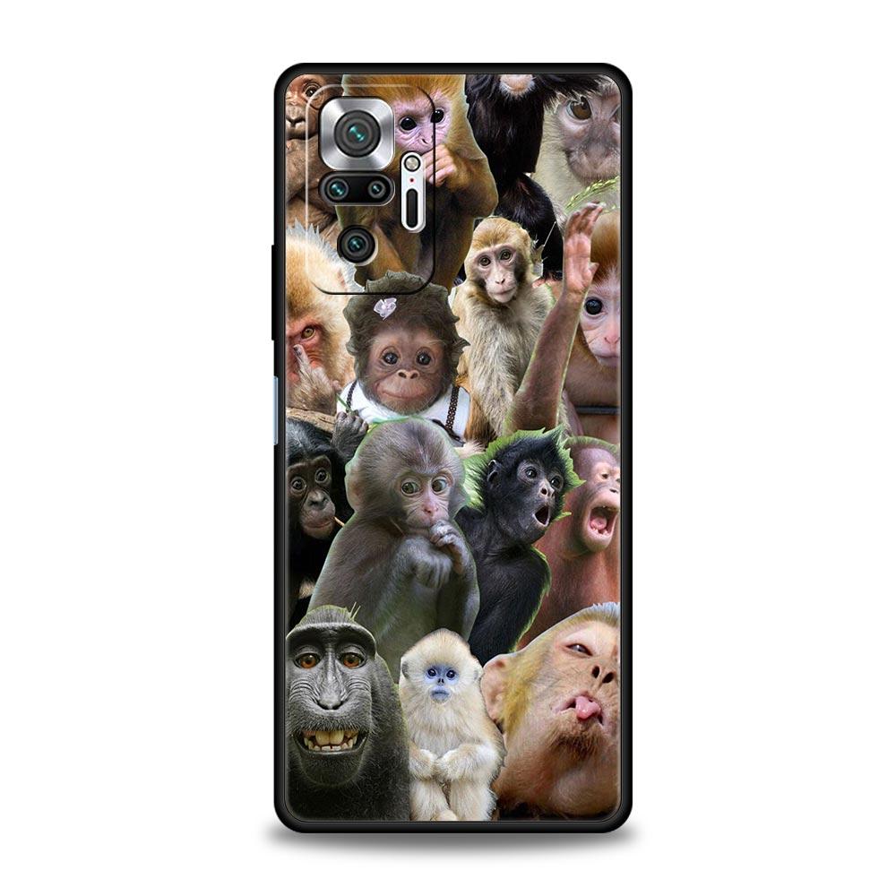 Süße Lustige Affen Handyhülle Für Xiaomi Redmi Note 14 13 12 5G 11 10 Pro Plus 4G 9S 9 14C 13C 12C 10C 9C 9A Weiche TPU Hülle