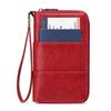 RFID Blocking Wallet with Zipper Travel Document Holder Passports Organizer Card Holder with Wrist Strap for Men Women Family Vacation Use