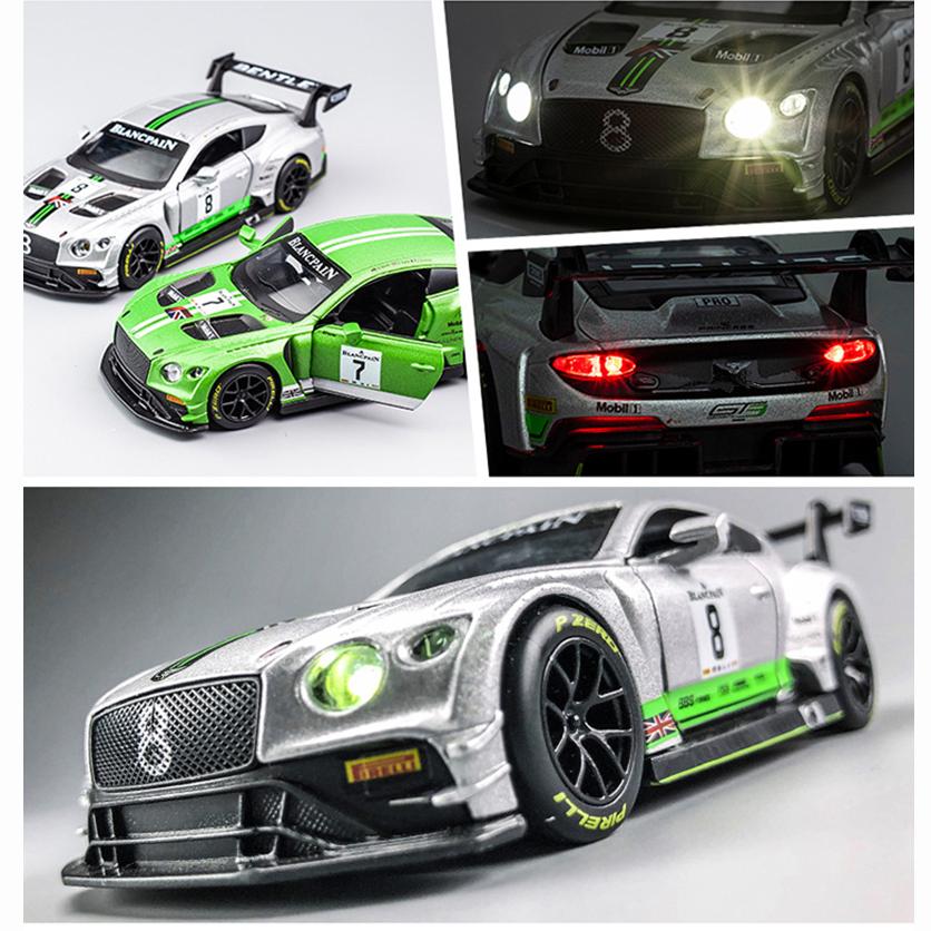 1:32 Scale Continental GT Le Mans Alloy Racing Car Model, Diecast Metal Toy Vehicles Car Model Simulation Collection Children Toy Gift