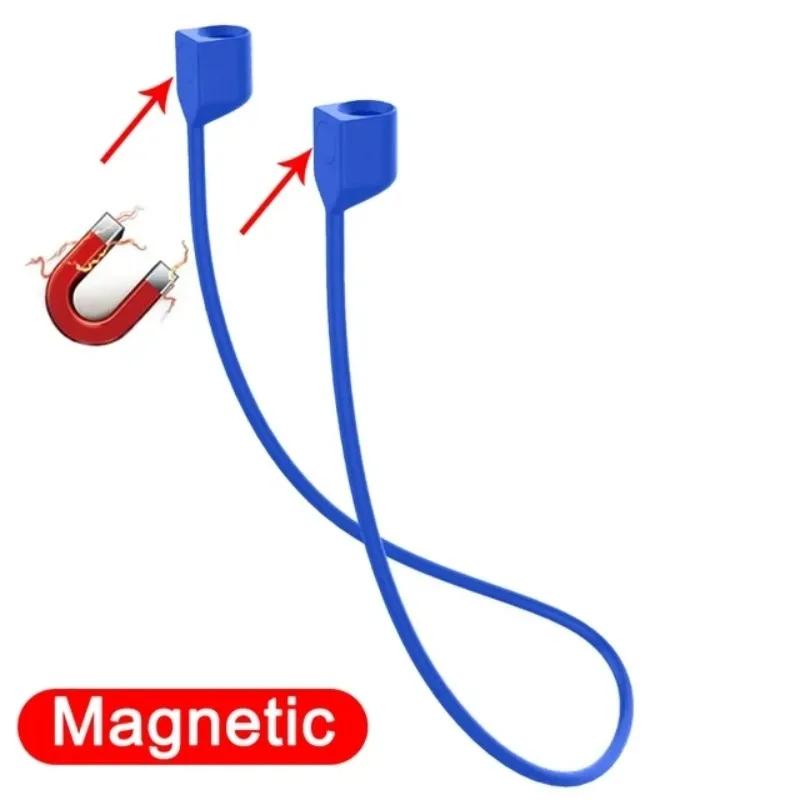*Anti-Loss Magnetic Silicone Neck Strap For Apple AirPods - Invisible Soft & Comfortable Lanyard Keep Your AirPods Secure All Da
