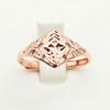 Purple Gold Shiny Rhombus Ring Fashion Trend Temperament Opening Design Rose Gold Plated Ring