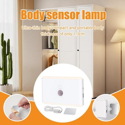 Motion Sensor Night Light Under Cabinet Lighting RGB Sensor Kitchen Decor LED Lamp Magnetic Room Lights Home Decor For Outdoor