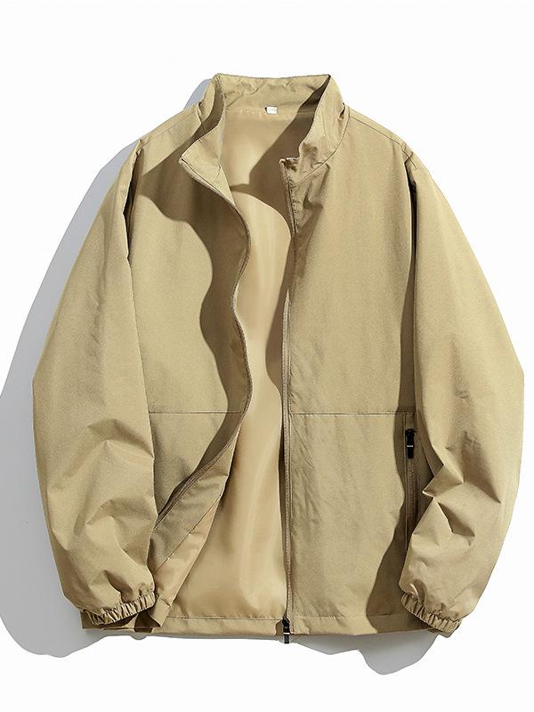 2025 spring and autumn new men's large pocket stand-up collar tooling jacket trendy versatile casual jacket men