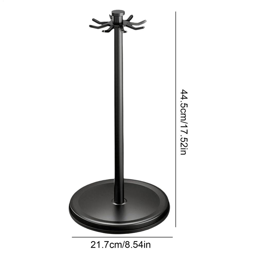 Rotating Utensil Holder with 8 Hooks 360-degree Rotation Cookware Holder Spoon Organizer Stirring Rod Organizer Rack for Kitchen