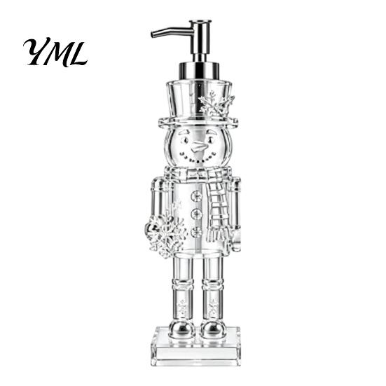 Modern Bathroom Accessories for Christmas Theme Hand Soap Dispenser, Nutcracker/Santa/Snowman/Cookie Man/Christmas Tree Shape, 55 Ounce Santa