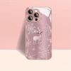 Cute Snowflake Deer Pattern Metallic Paint Glass Hard Phone Case For iPhone 17 Pro Max 11 12 13 14 15 16 Plus 17 Air 16E Cover