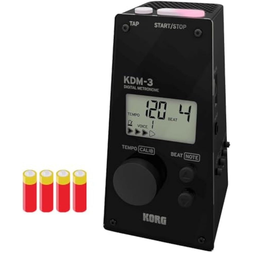 Цифровой метроном KORG KDM-3 Черный Набор с батарейками AAA Функция маленького тюнера KORG