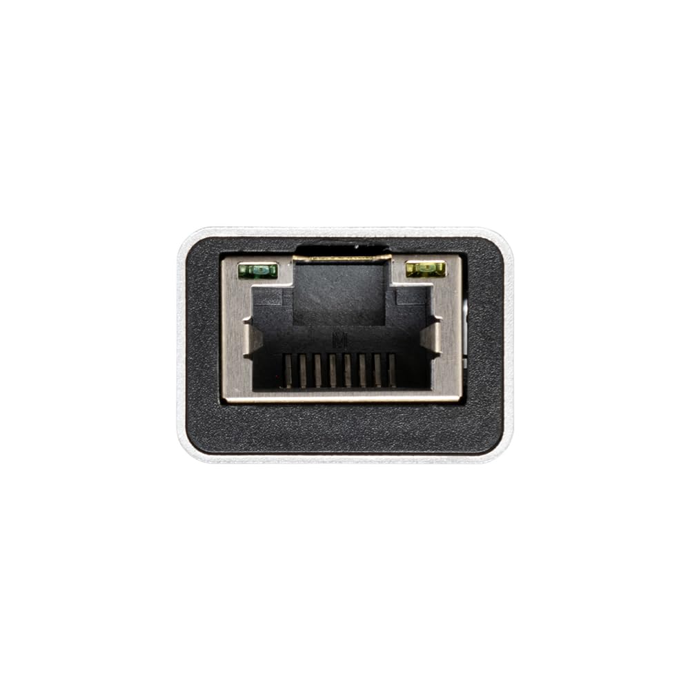 Digio2 LAN Adapter, USB 3.2 Gen 1 Type-C 3-Port Converter, Aluminum Hub, Silver, Z0121