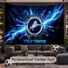 Wall Hanging Tapestry Custom NameMillwall FC Pattern Personalized Printed Fabric Wall Decor