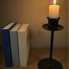 American Retro Black Iron Candle Holder - Romantic Christmas Ornament for Dining Table