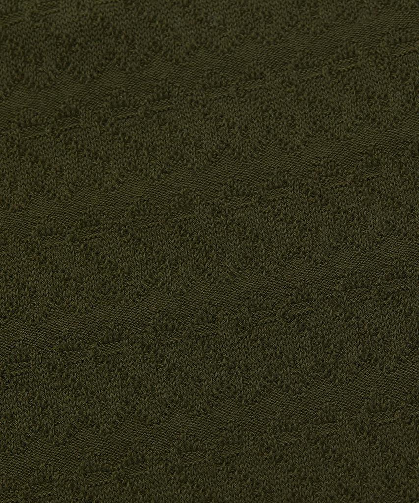 Yaichi Jacquard Knit Polo - Chive