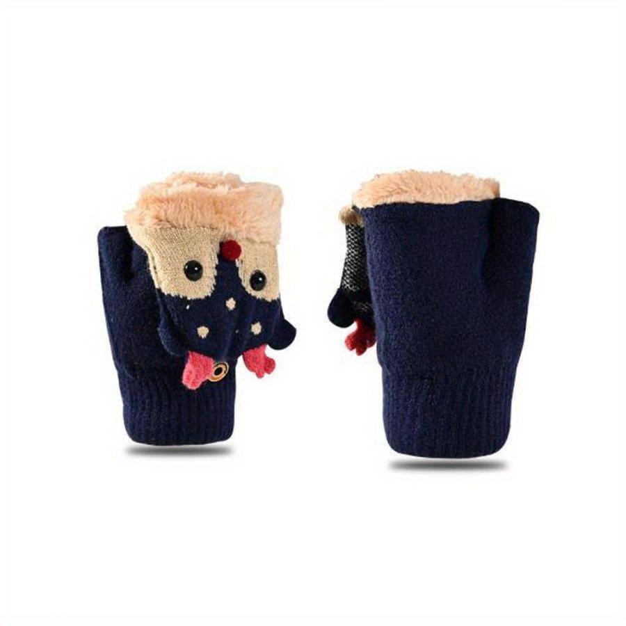 

Meier New reindeer plush thickened gloves - warm, stylish, and adorable 6.3X3.94X1.57inch темно-синього кольору