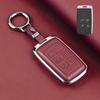Metal Leather Car Remote Key Cover Case Holder Shell Fob for Land Rover RangeRover Sport Evoque Freelander Velar Discovery LR5